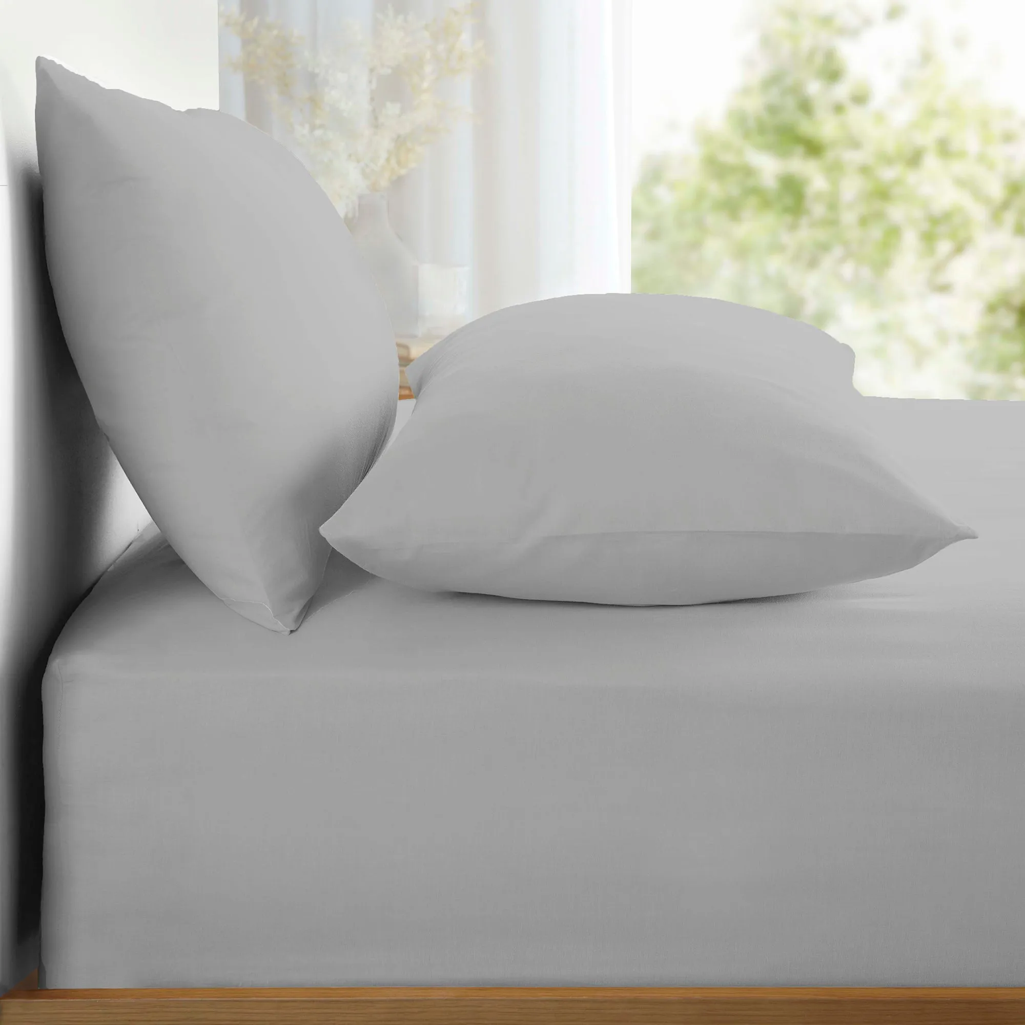Appletree Pure Cotton Fitted Bed Sheet (28cm) - Silver