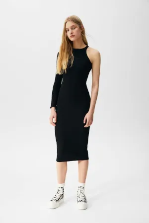 Asymmetric Dress With Cut-Out Detail