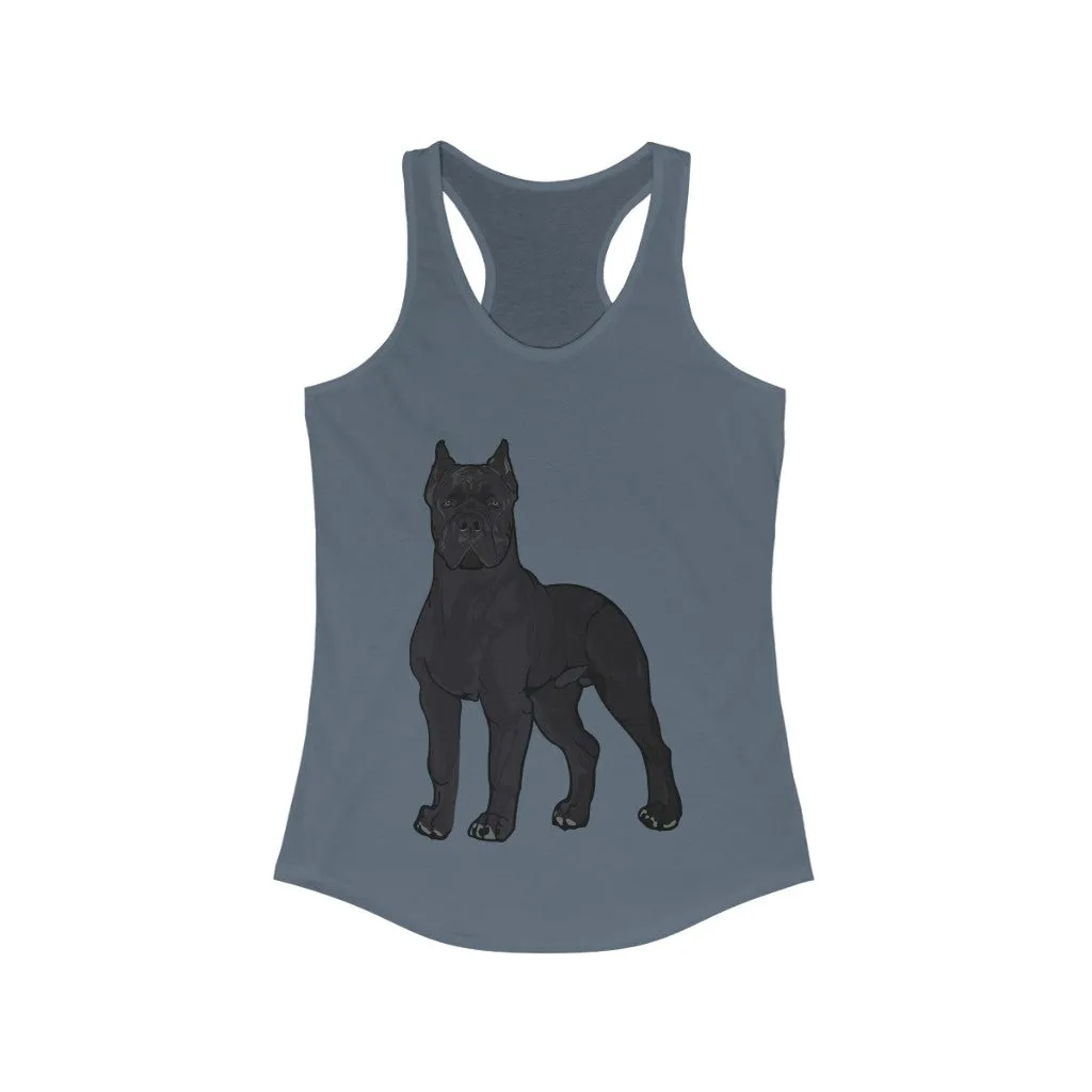 Cane Corso Women's Ideal Racerback Tank, Cotton and Polyester, 10 Colors, XS - 2XL