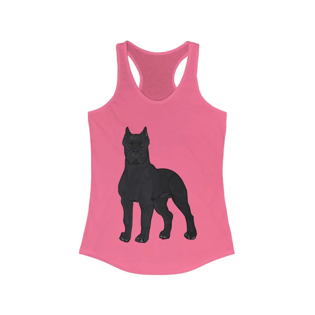 Cane Corso Women's Ideal Racerback Tank, Cotton and Polyester, 10 Colors, XS - 2XL