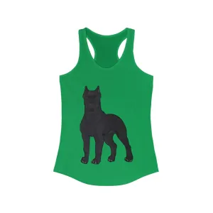 Cane Corso Women's Ideal Racerback Tank, Cotton and Polyester, 10 Colors, XS - 2XL