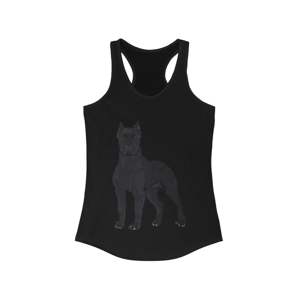 Cane Corso Women's Ideal Racerback Tank, Cotton and Polyester, 10 Colors, XS - 2XL