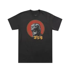 Godzilla Retro Close Up Charcoal Tee