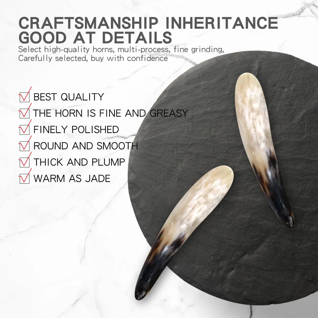 horn spoon scraping Natural Buffalo Horn massage guasha face slim facial lifting reduce edema massage for massage tools