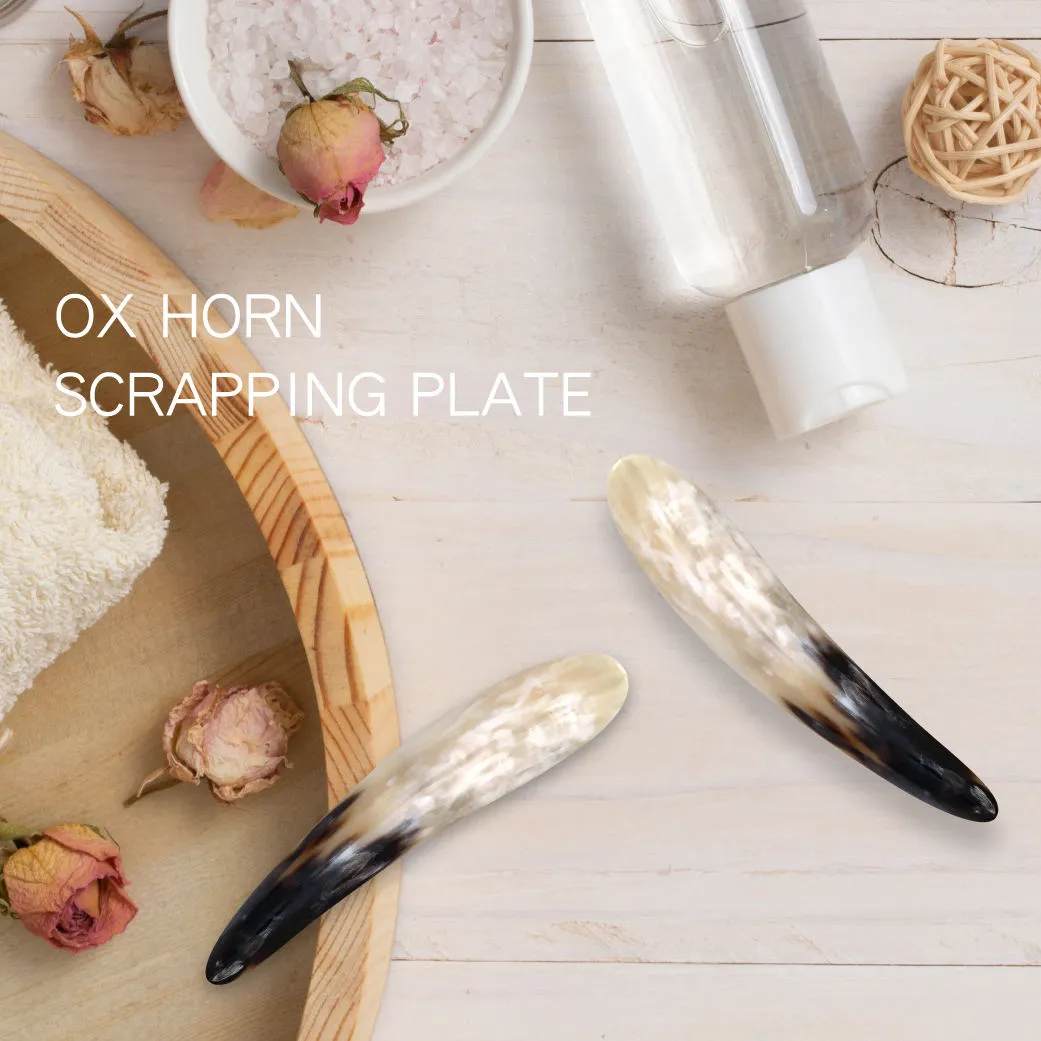 horn spoon scraping Natural Buffalo Horn massage guasha face slim facial lifting reduce edema massage for massage tools