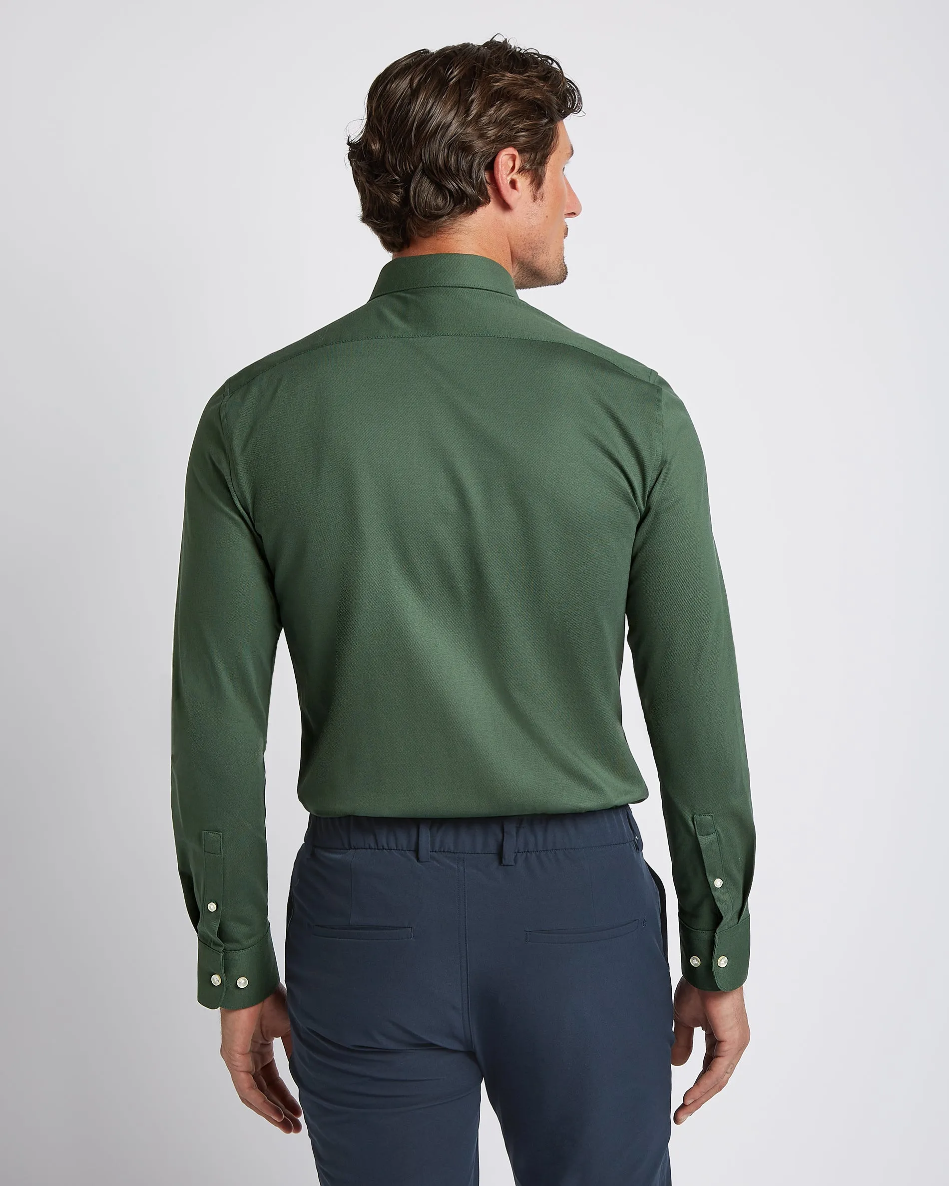 Knitted shirt Moss Green