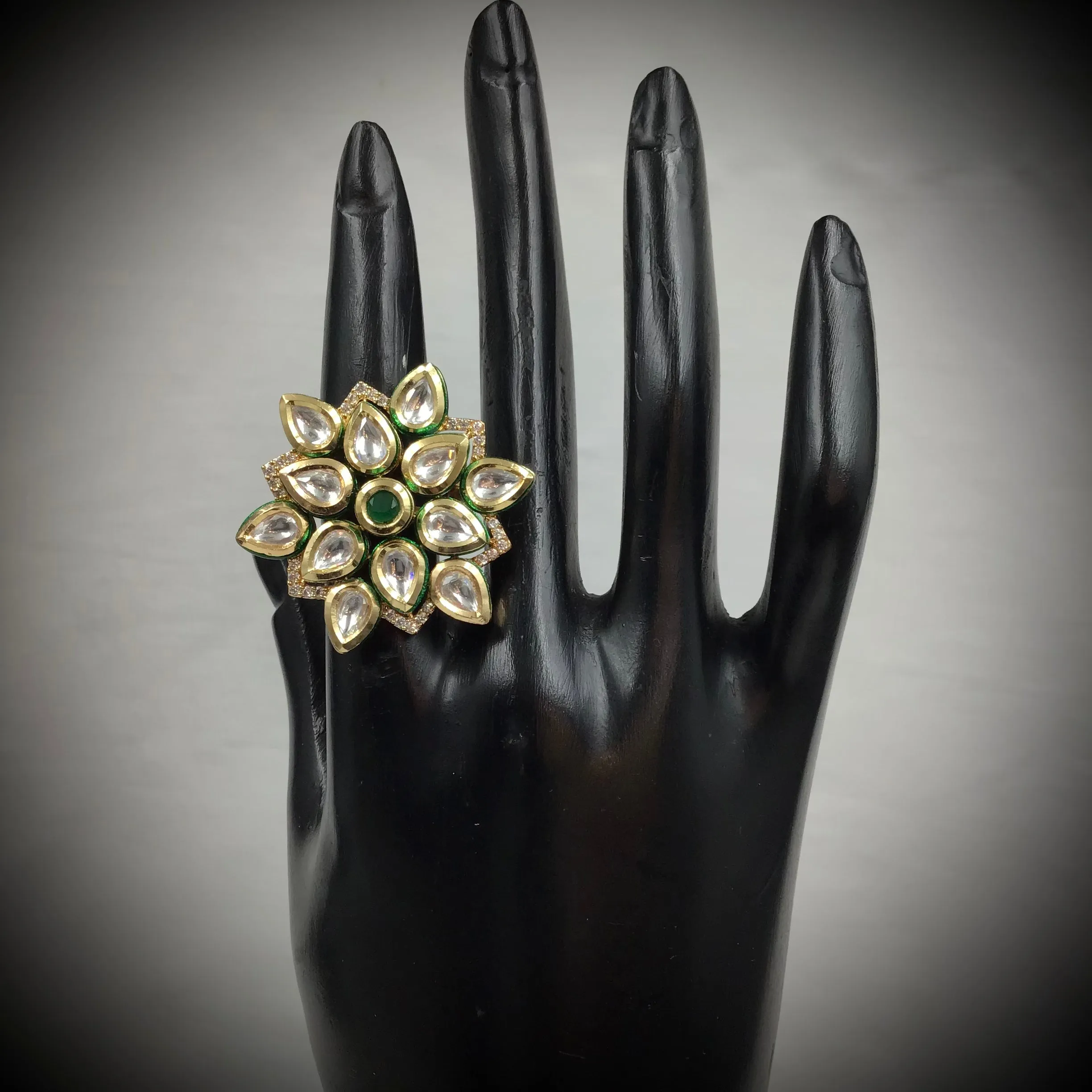 Kundan Adjustable Ring 7523-34