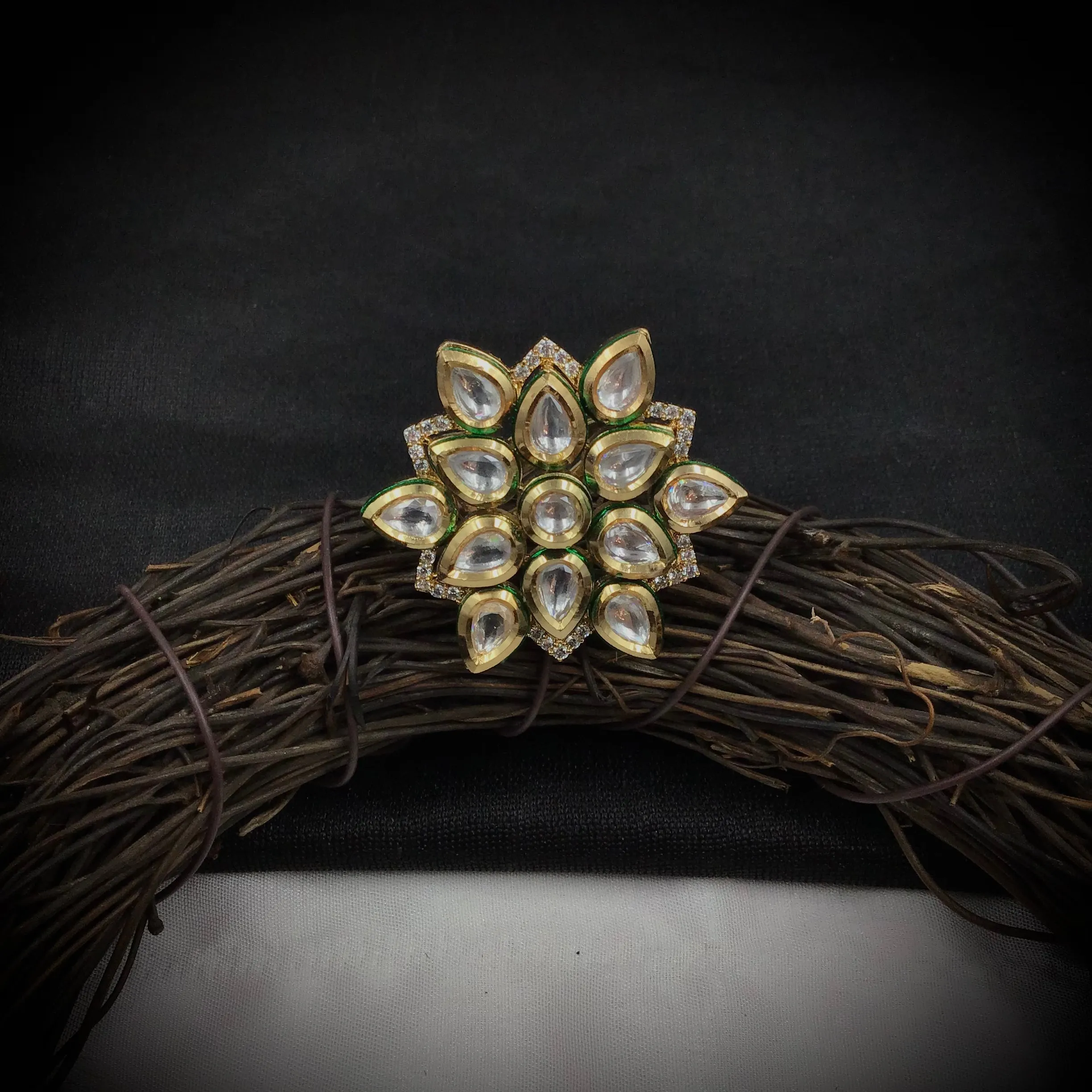 Kundan Adjustable Ring 7523-34
