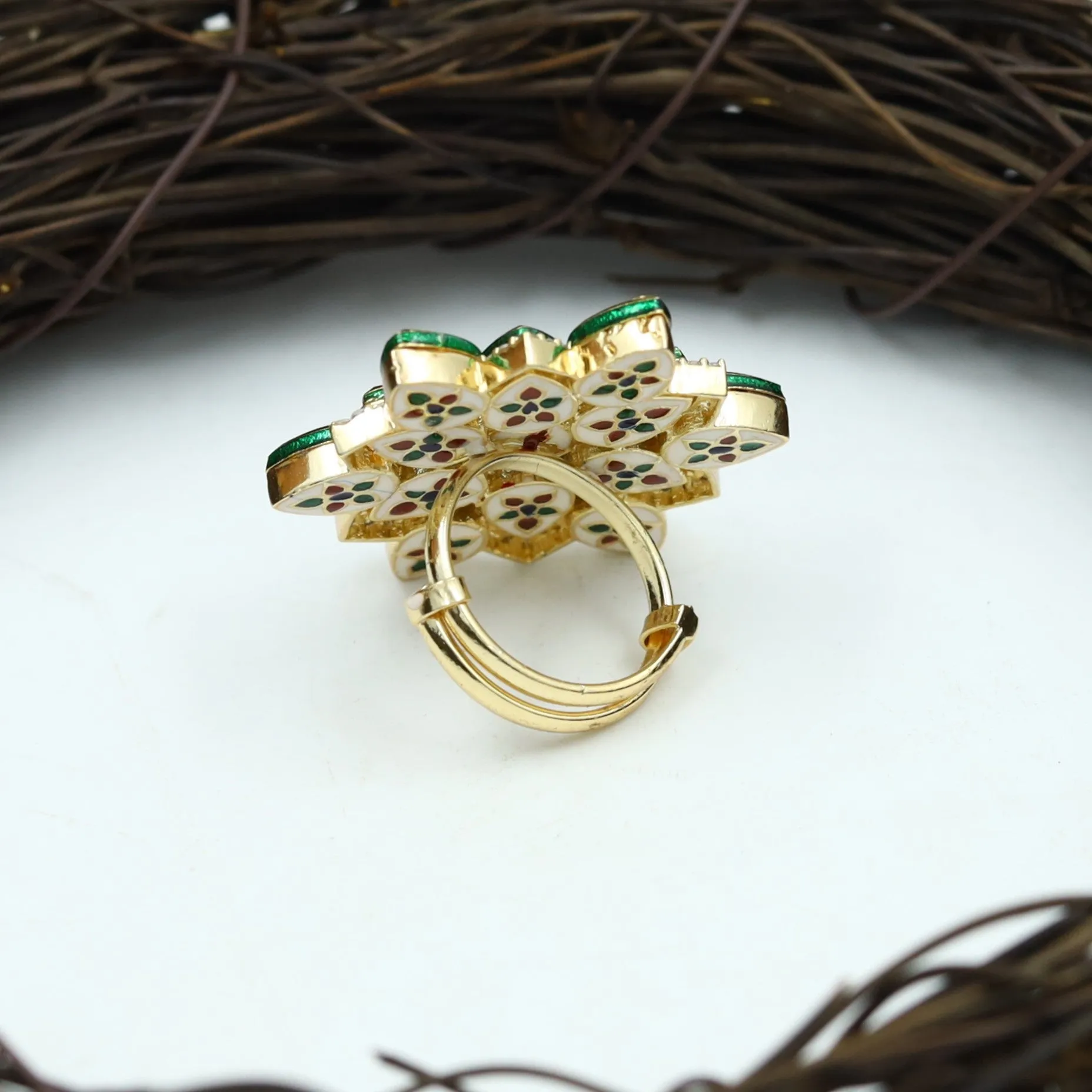 Kundan Adjustable Ring 7523-34