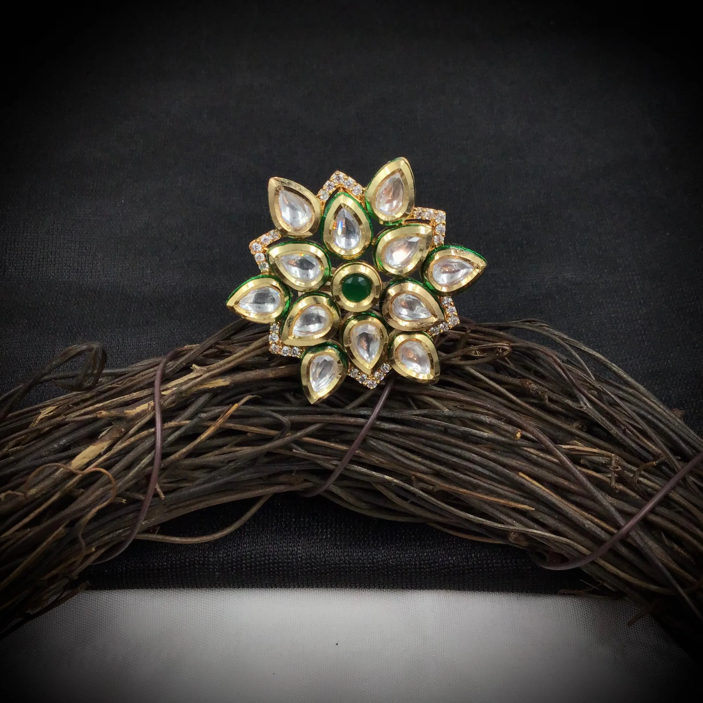 Kundan Adjustable Ring 7523-34