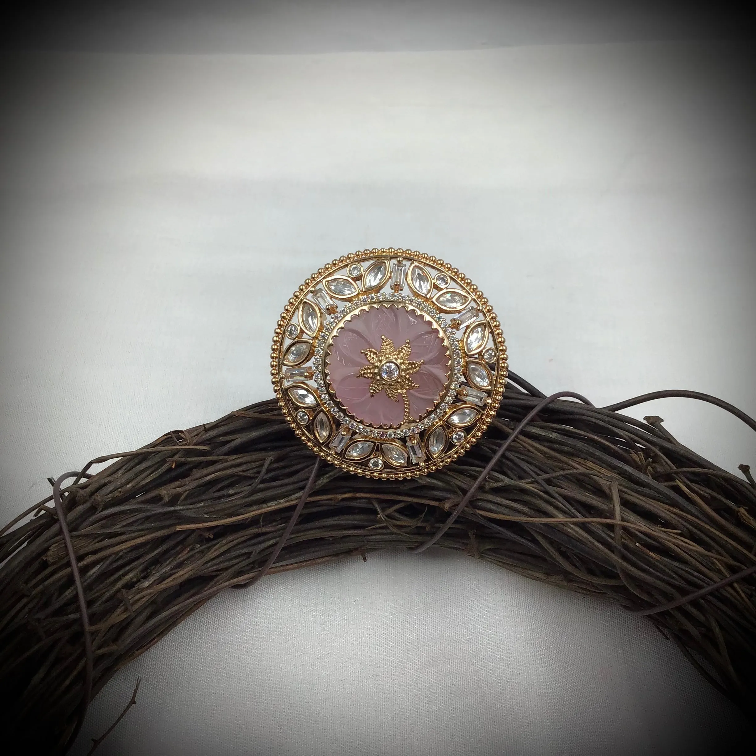 Kundan Adjustable Ring 8348-04