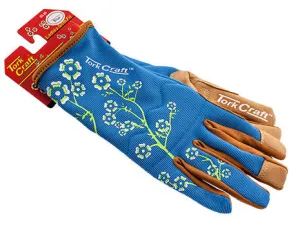 LADIES SLIM FIT GARDEN GLOVES BLUE SMALL