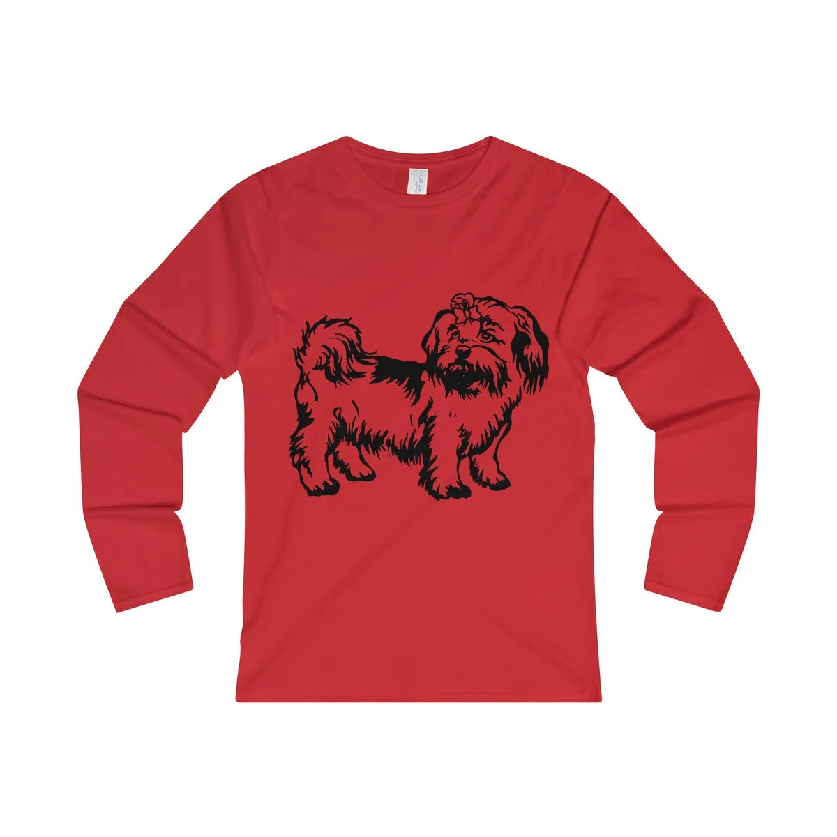 Shih Tzu Women's Fitted Long Sleeve Tee