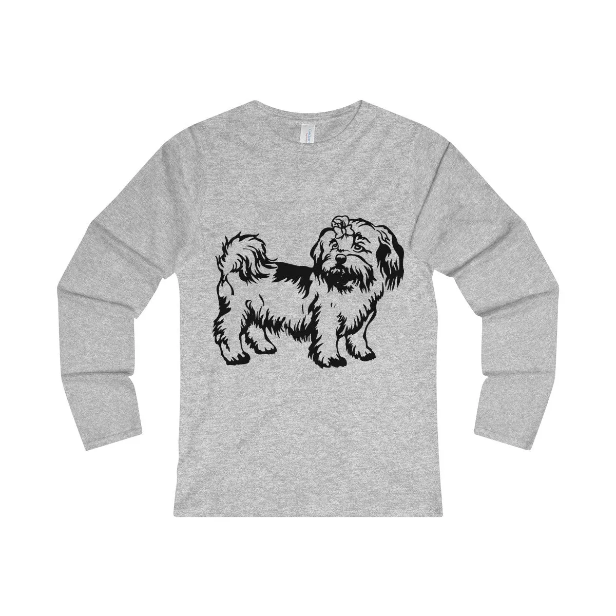 Shih Tzu Women's Fitted Long Sleeve Tee