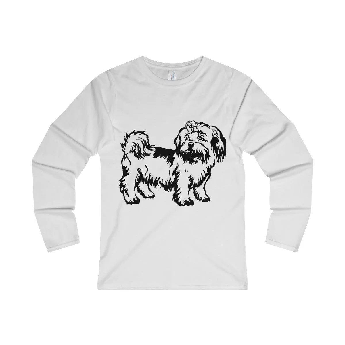 Shih Tzu Women's Fitted Long Sleeve Tee
