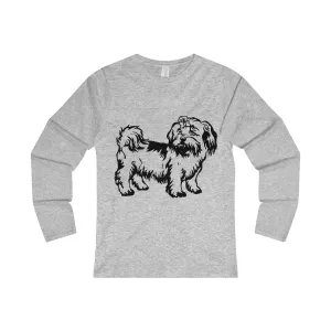 Shih Tzu Women's Fitted Long Sleeve Tee
