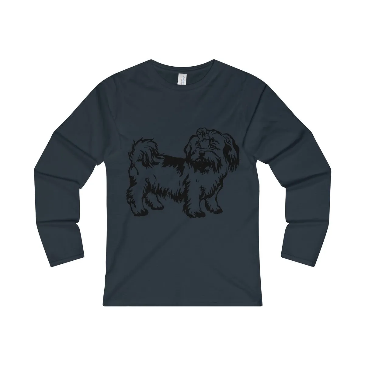 Shih Tzu Women's Fitted Long Sleeve Tee