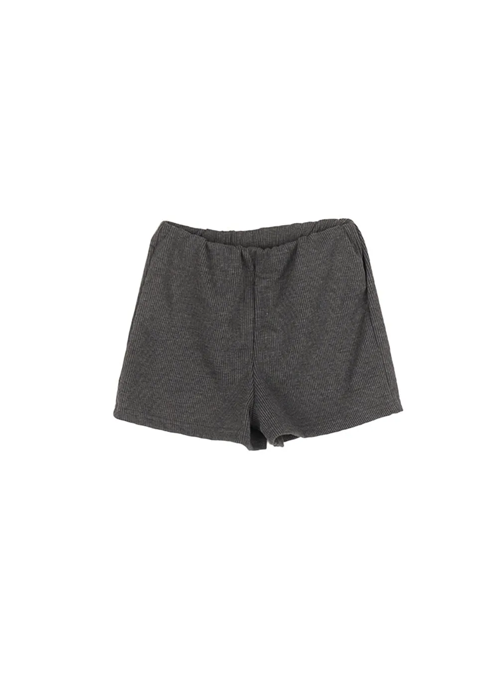 Slim-Fit Ribbed Shorts CA514