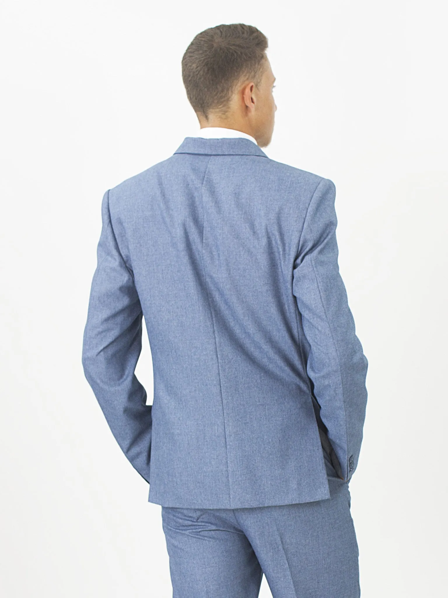 Slim Fit Suit Jacket - Blue