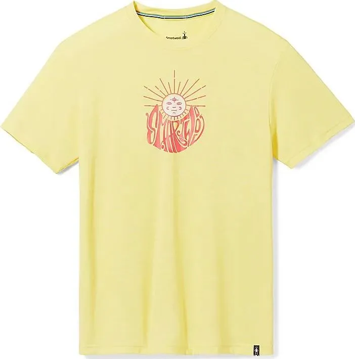 Smartwool Unisex Smartwool Sun Graphic Short Sleeve Tee Slim Fit Canary Heather | Buy Smartwool Unisex Smartwool Sun Graphic Short Sleeve Tee Slim Fit Canary Heather here | Outnorth