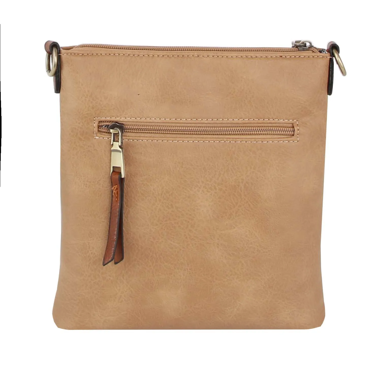 Stylish Crossbody Purse Double Zipper
