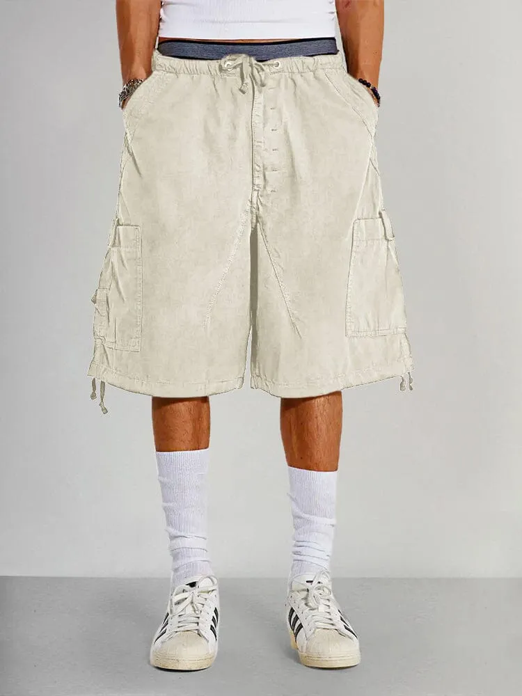 Stylish Drawstring Cargo Shorts