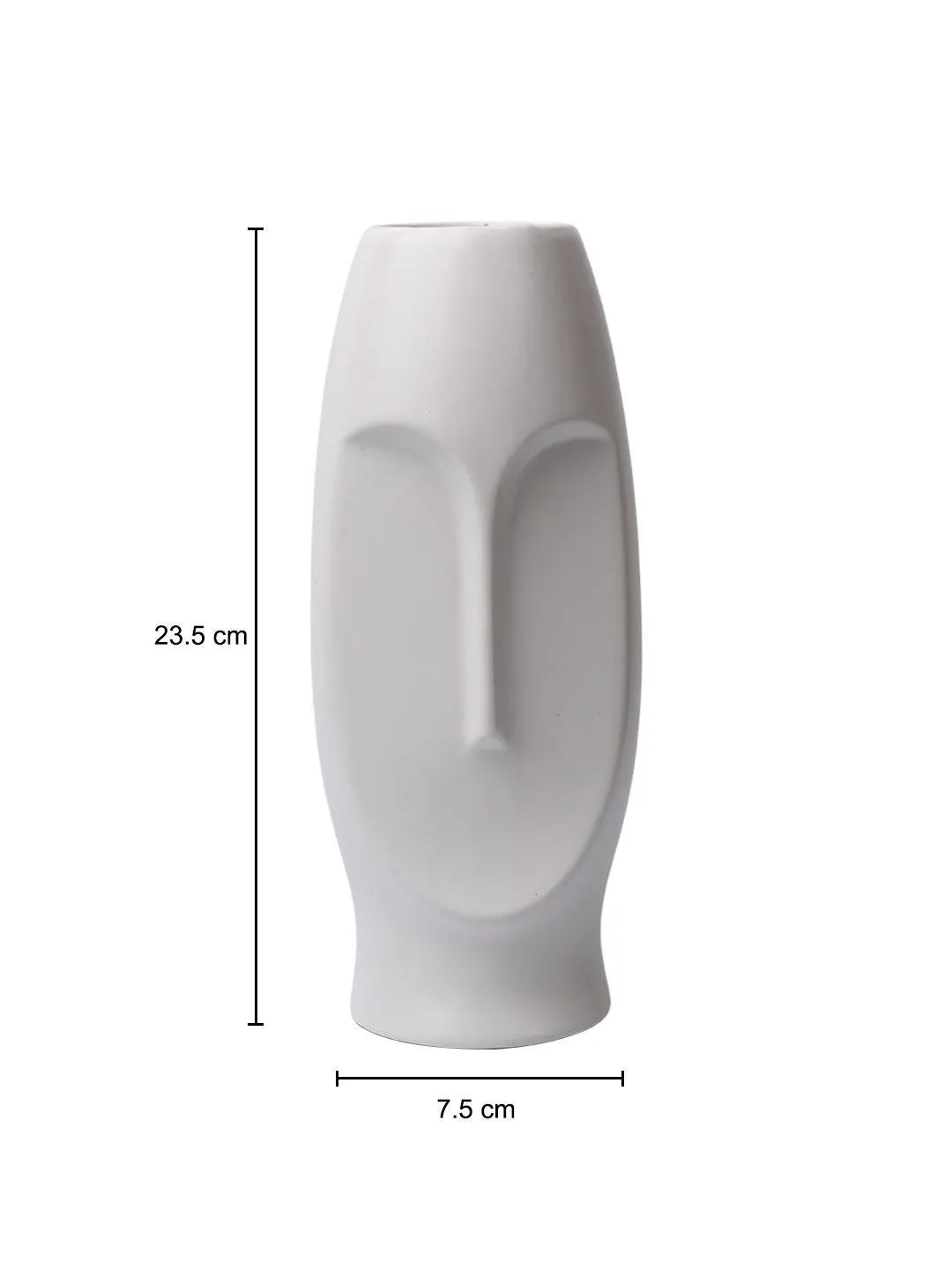 Stylish White Face Shape Vase