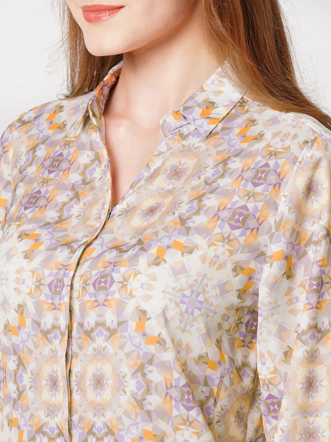Women Kaleidoscope Printed Slim Fit Shirt