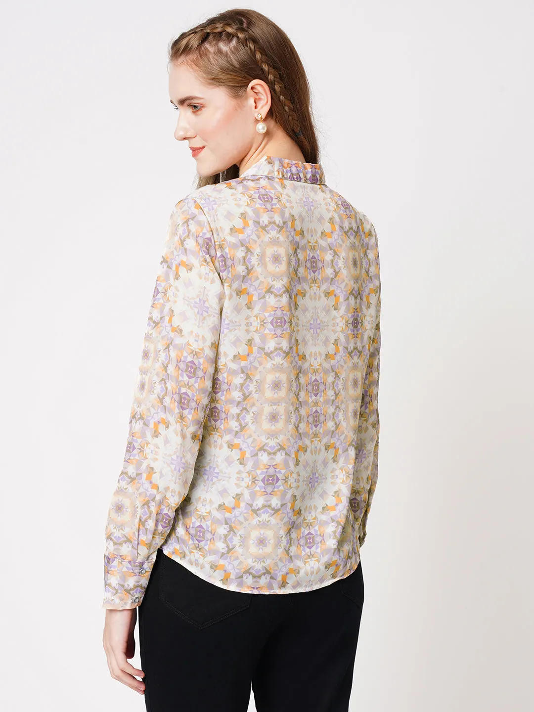 Women Kaleidoscope Printed Slim Fit Shirt